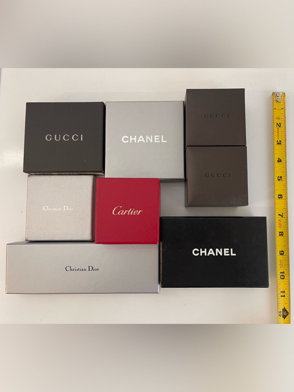 CHANEL Cartier, Gucci Christian Dior Jewelry Box lot